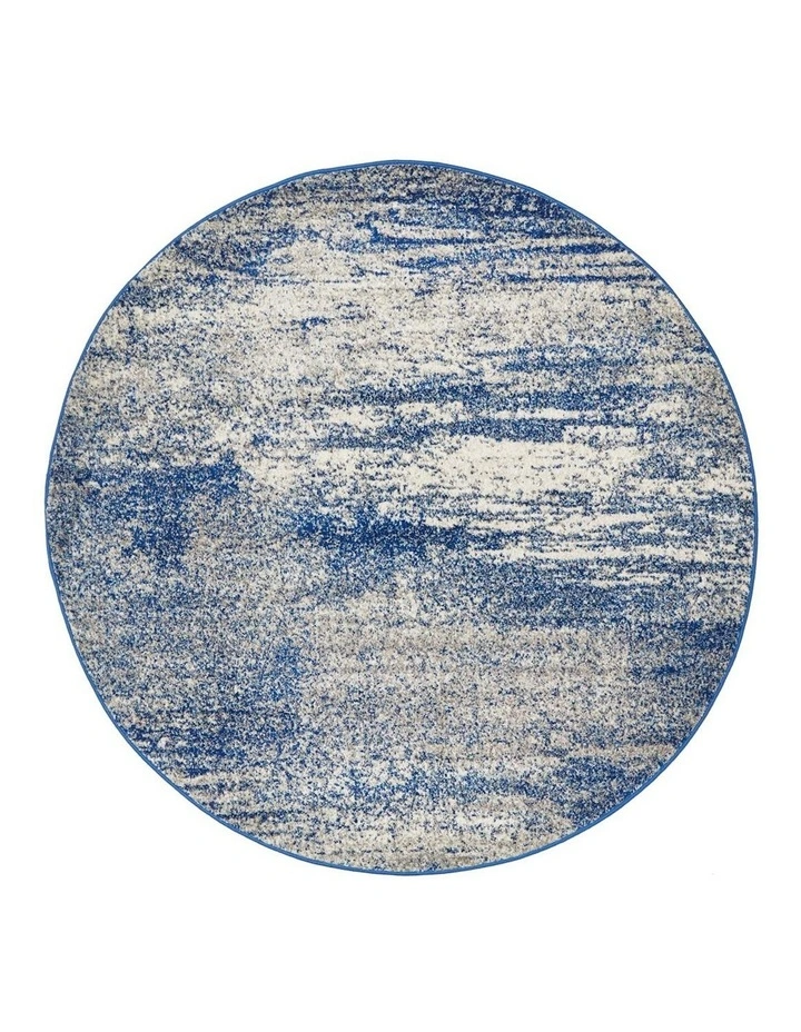 Mirage Casandra Round Rug in Blue/Grey