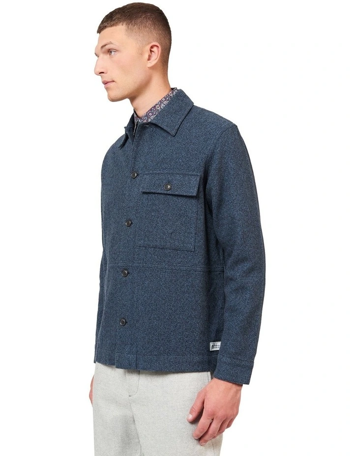 Cotton Jacket in Navy