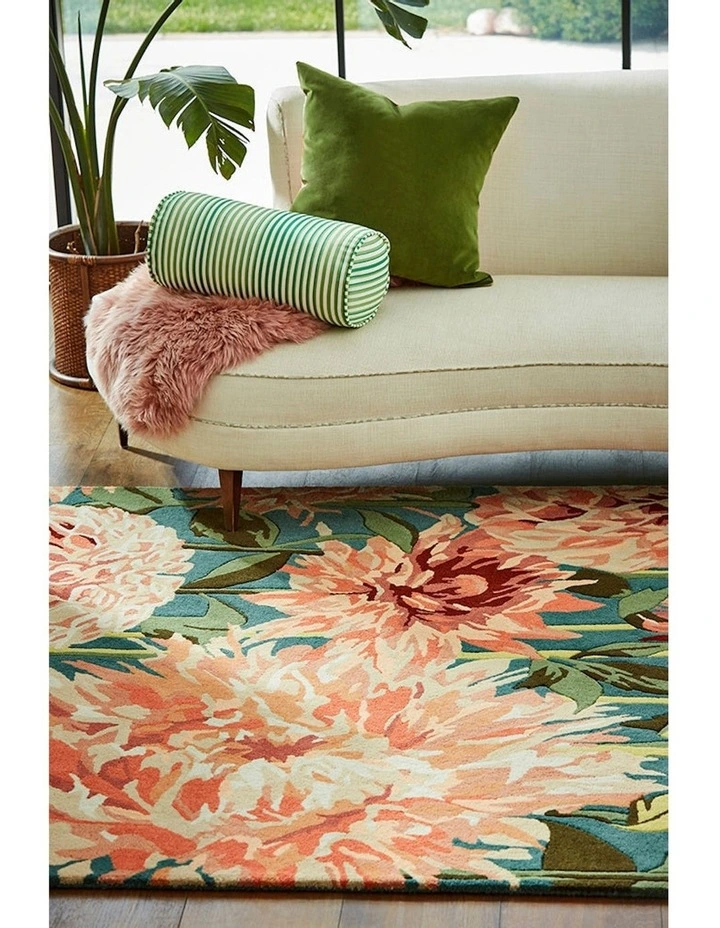 Dahlia Wilderness Rug 142408 in Coral