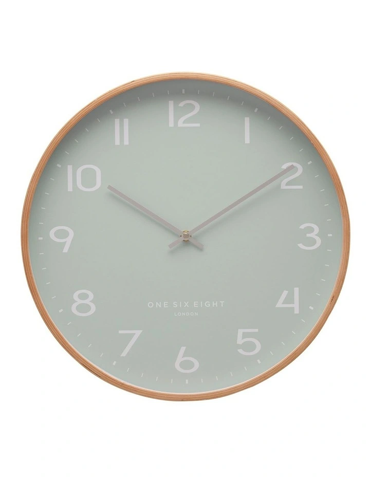 Silent Wall Clock 53cm in Olivia Aqua