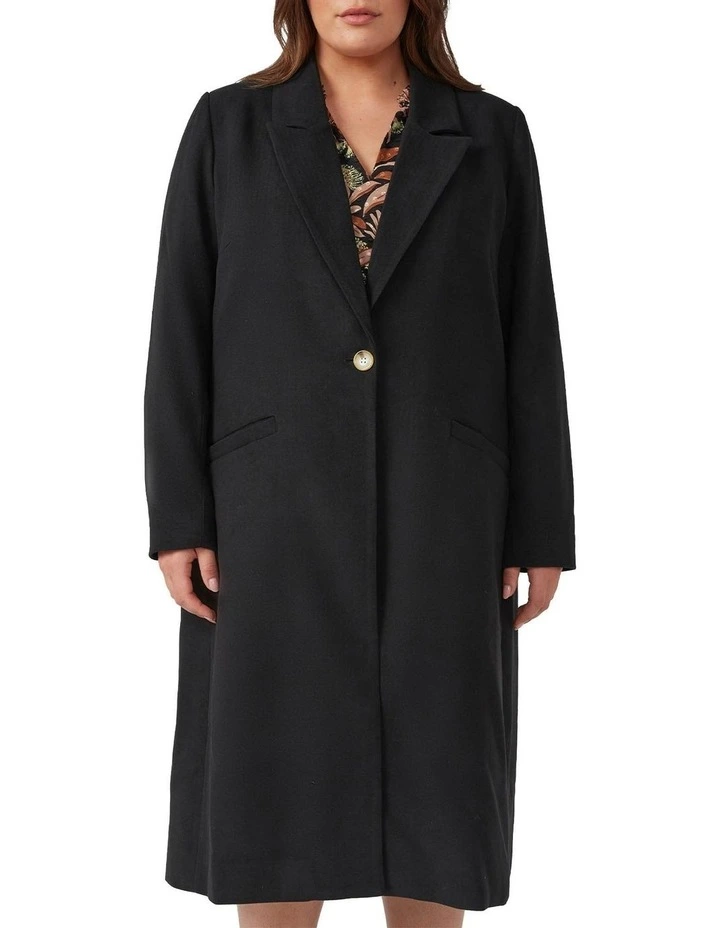 Long Line Coat in Black