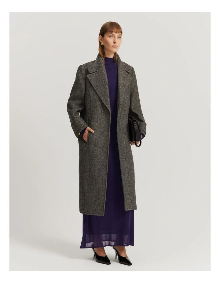 Herringbone Coat in Herringbone