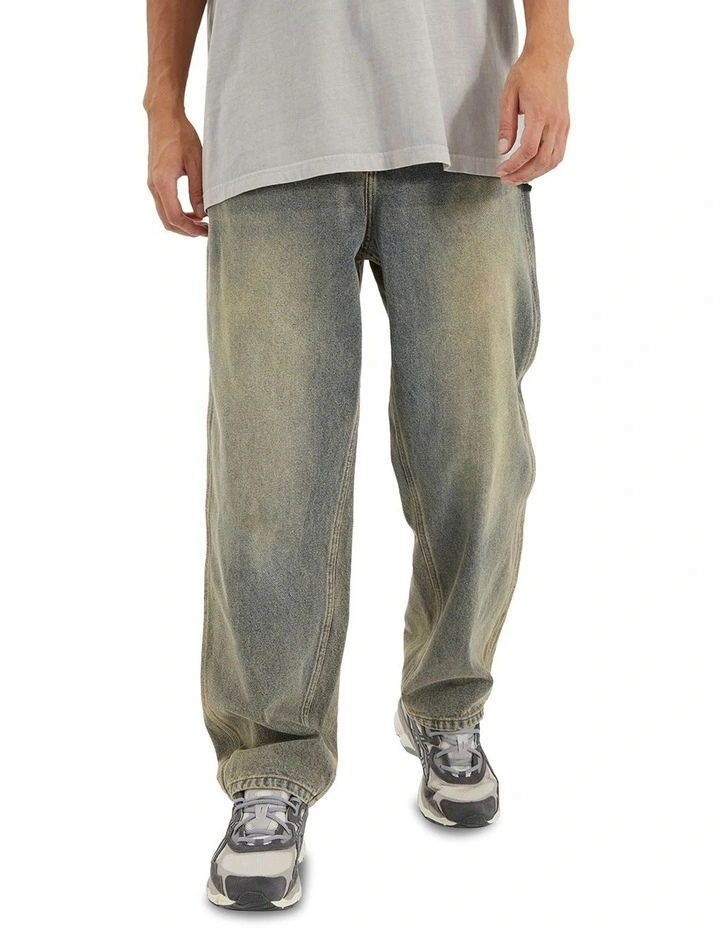 Baggy Wide Leg Jean in Sandblast