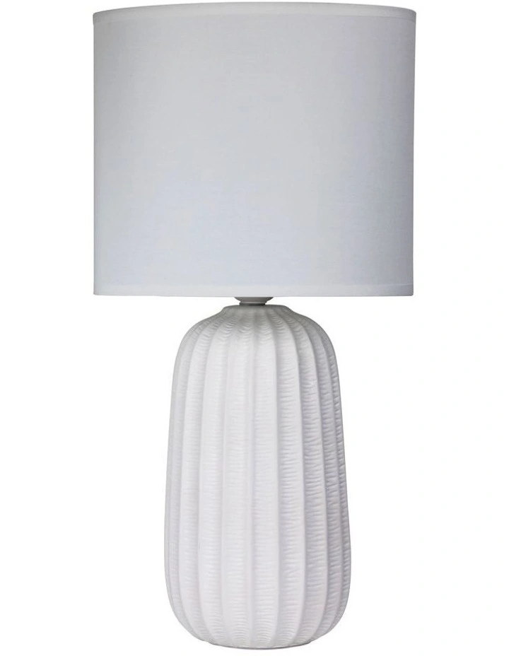 Benjy Ceramic Table Lamp 25cm White