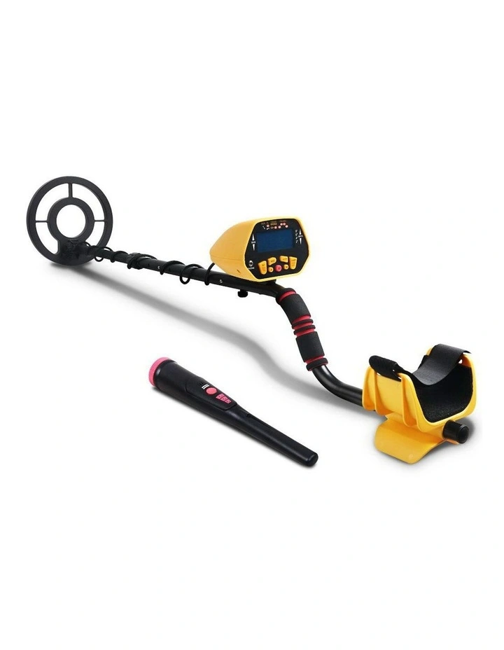 Deep Sensitive Treasure Searching Metal Detector & Pinpointer in Yellow/Black