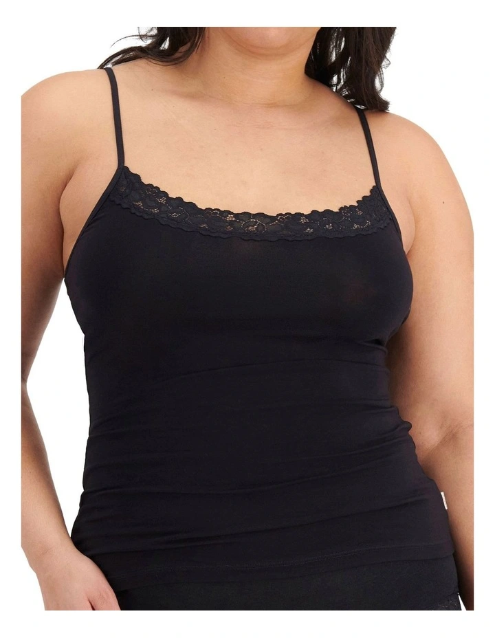 Parisienne Bamboo Cami in Black