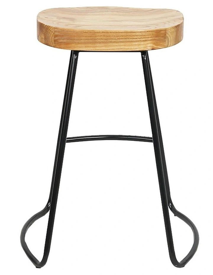 Bar Stools Tractor 4x Wooden Seat 65cm