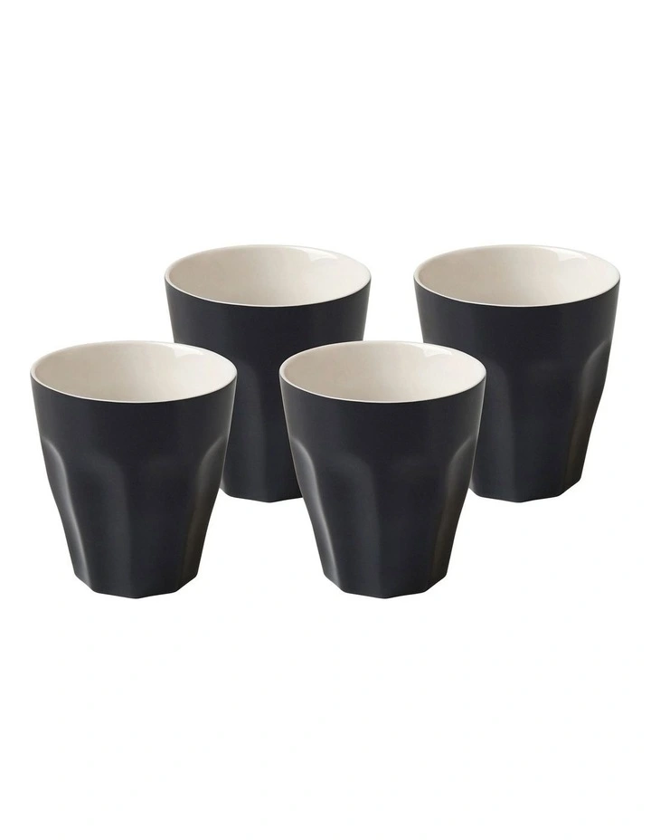 Gift Boxed Blend Sala Latte Cup 240ml Set of 4 in Black