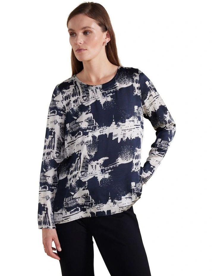 Long Sleeve Top in Cityscape
