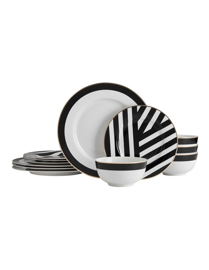 Luxe Deco Dinner Set 12-Piece in Multi