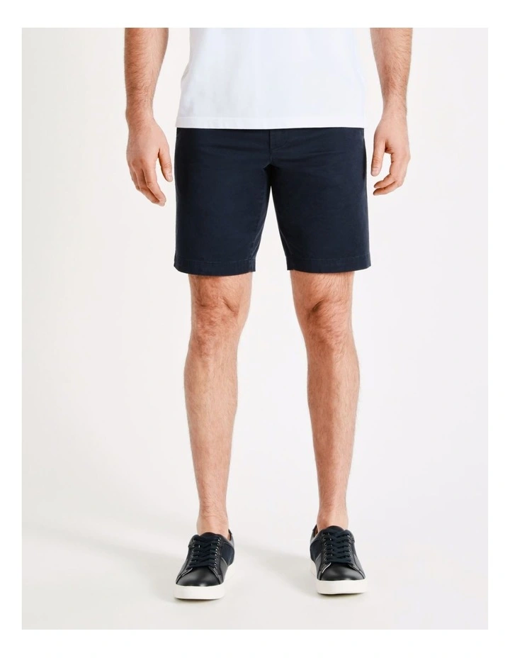 Newport Stretch Chino Shorts in Dark Navy