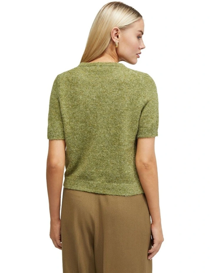 Rosie Short Sleeve Soft Knit in Olive