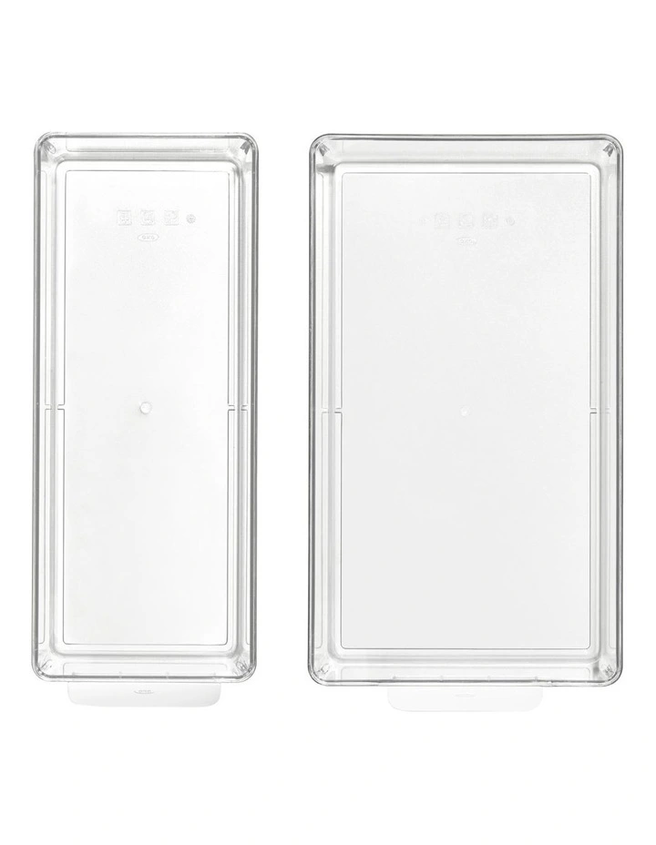 4 Piece Fridge Bin Starter Set in Clear