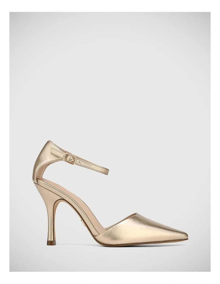 Theo Leather Pump in Champagne
