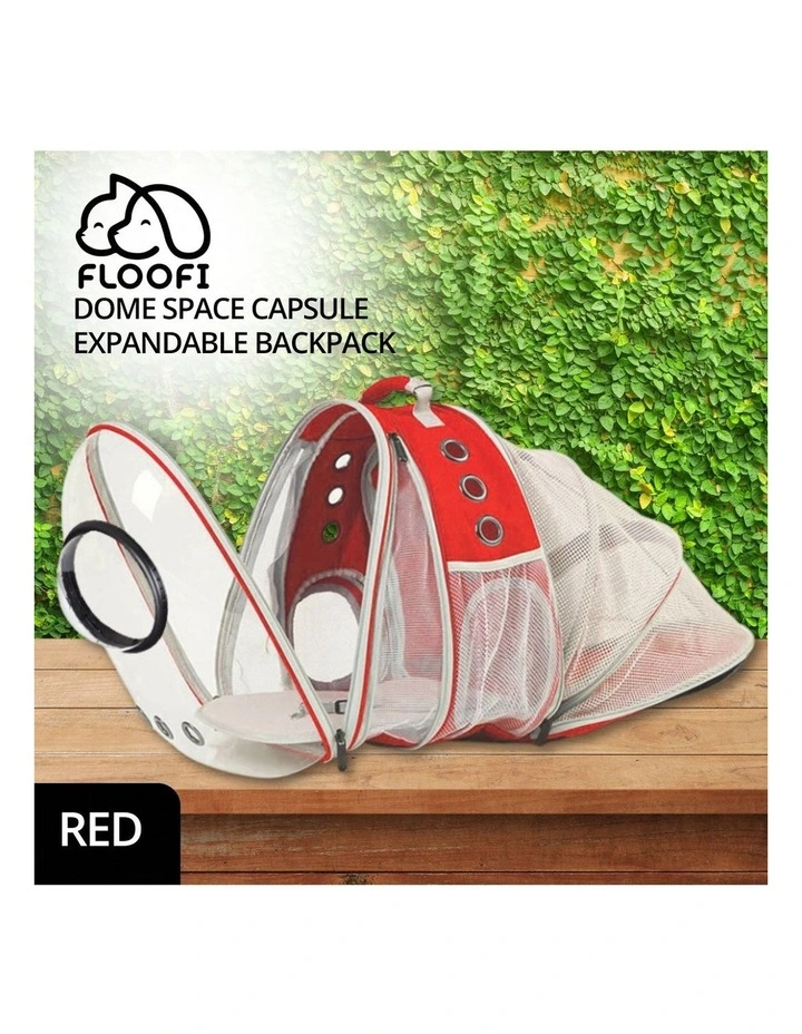 Expandable Space Capsule Backpack in Red