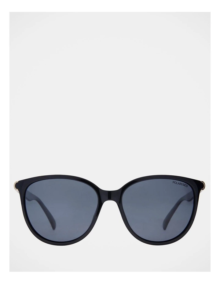Polarised Black Oversized Sunglasses Hayley 434245