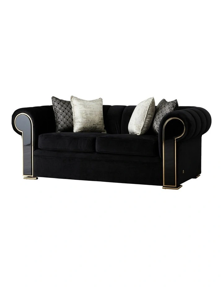 Leola 2 Seater Sofa in Black