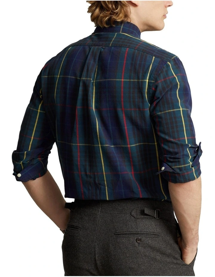 Classic Fit Plaid Oxford Shirt in Multi