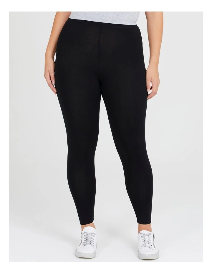 Bamboo Full Length Legging in Black