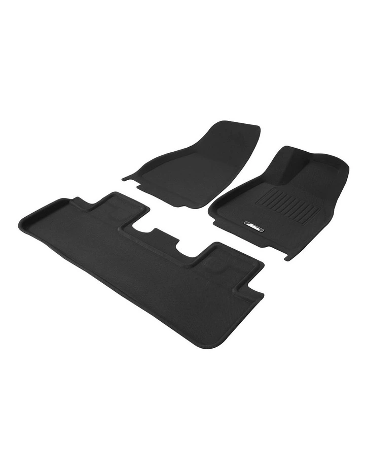 Car Rubber Floor Mats in Black