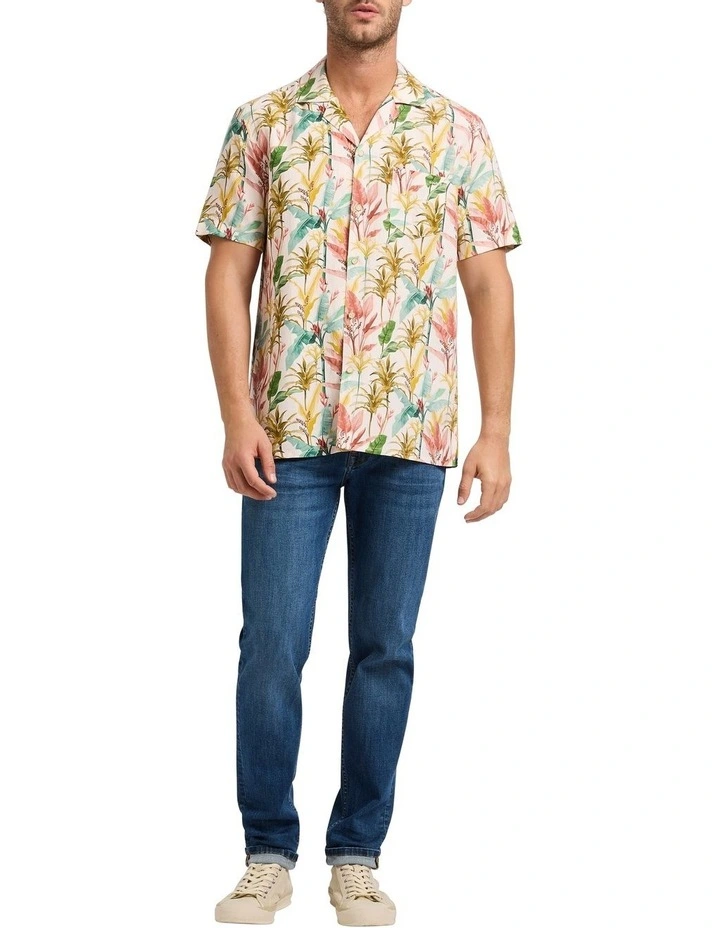 Brett Short Sleeve Shirt in Rose Multi