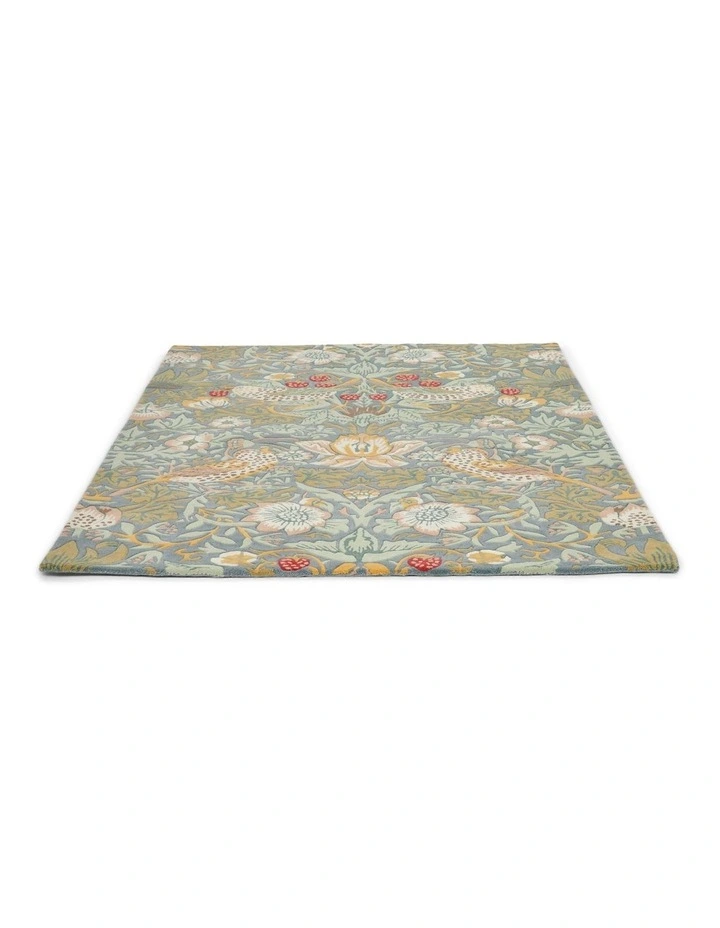 Morris & Co Strawberry Thief 027718 Rug Slate