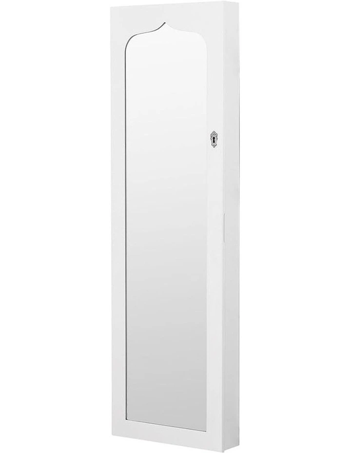 Jewellery Cabinet Full Length Mirror in White