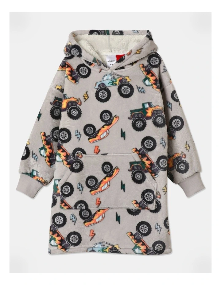 Monster Trucks Hoodie in Grey