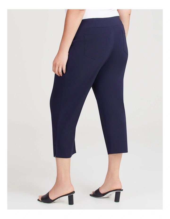 Expose Split Hem Crop Pant in Dark Indigo