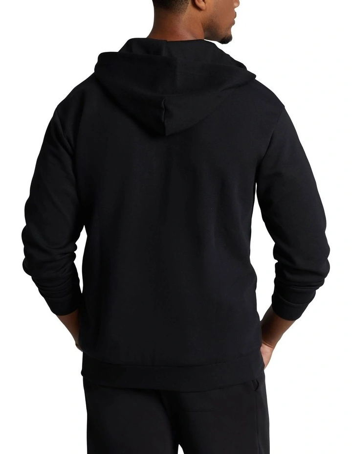 Double-Knit Full-Zip Hoodie in Black