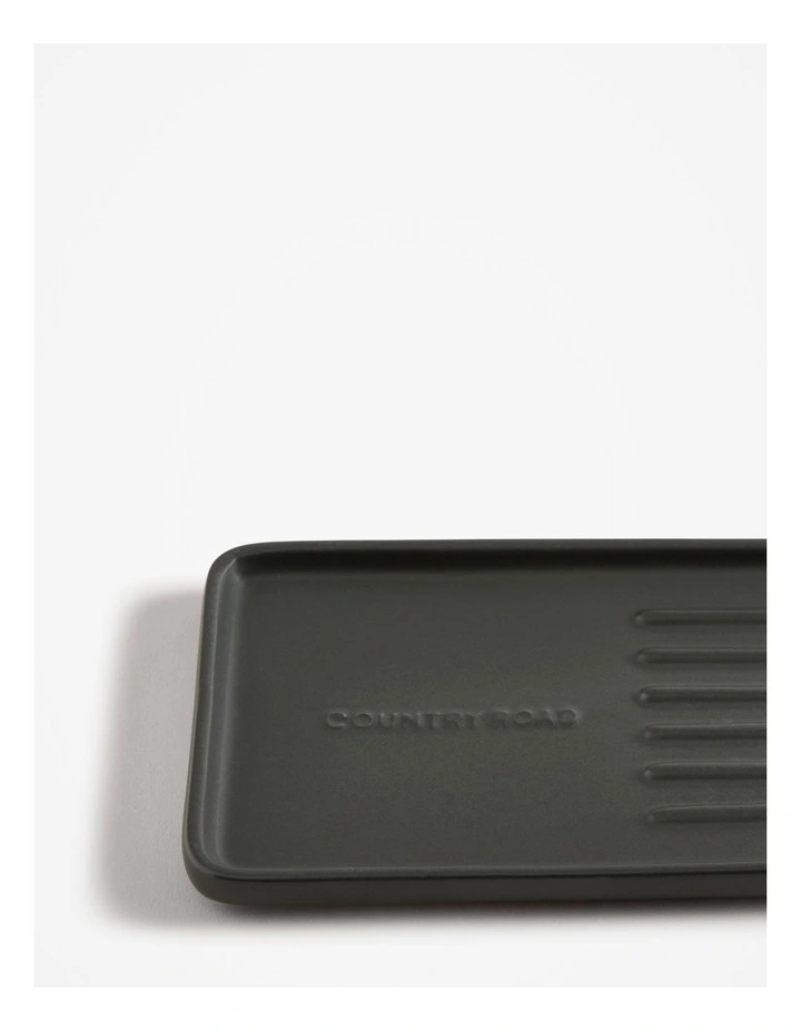 Demm Stoneware Sink Tray in Slate
