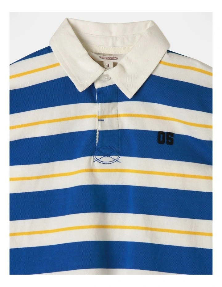 Long Sleeve Rugby Shirt in Blue