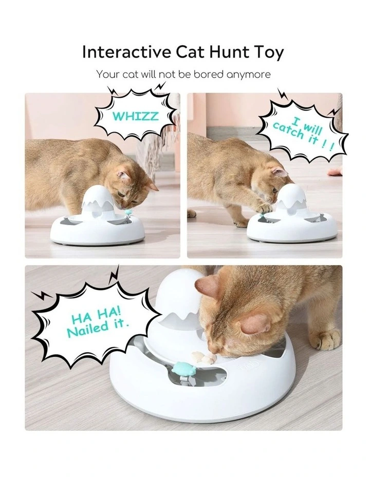 Yummy Bug Interactive Cat Treat Toy 24cm in White