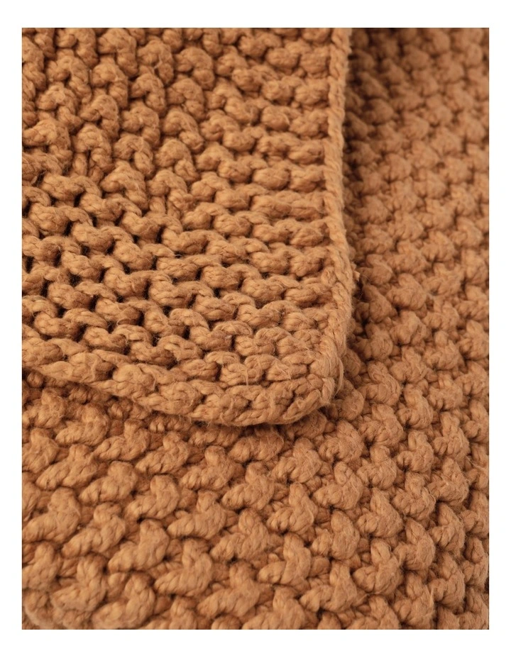 Norwood Knitted Throw 130x180 cm in Brown