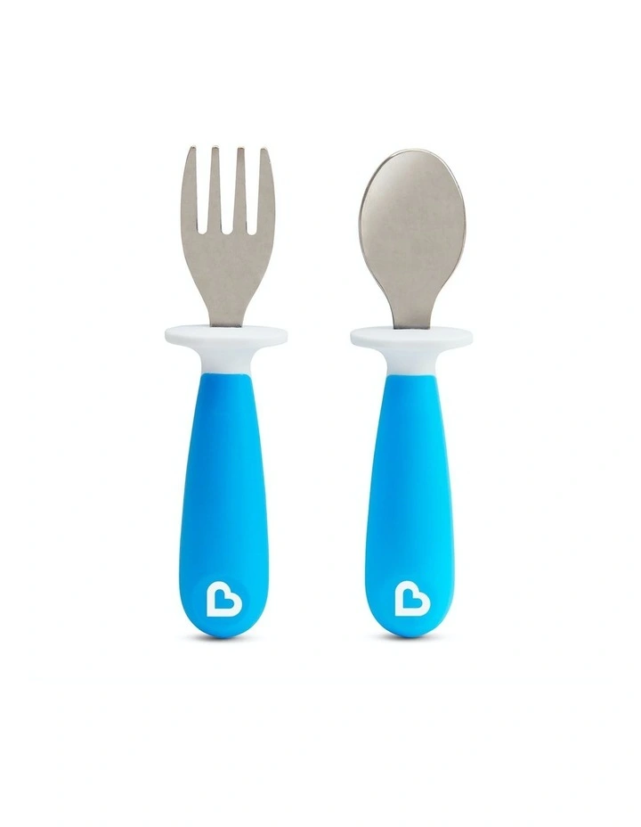 Raise Toddler Fork & Spoon Set in Blue
