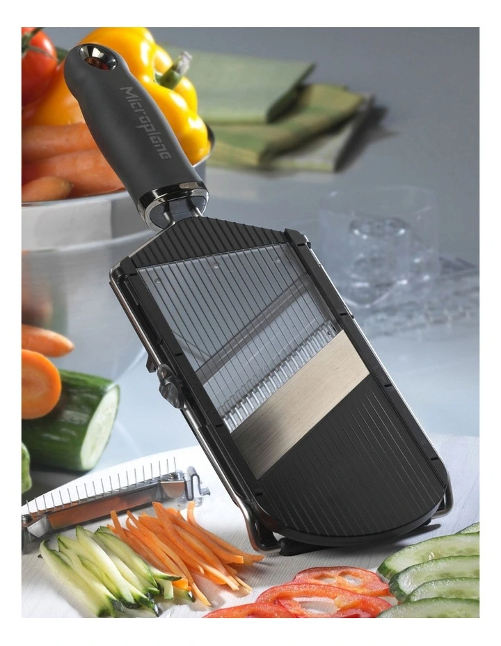 Adjustable Slicer With Julienne Blade Black
