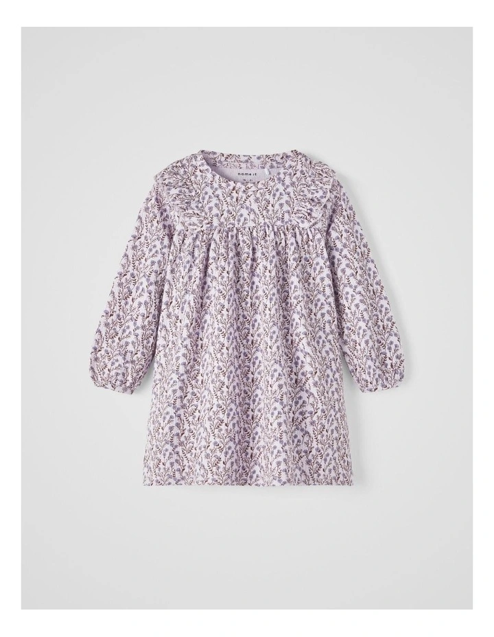 Kim Long Sleeve Dress in Orchid Hush