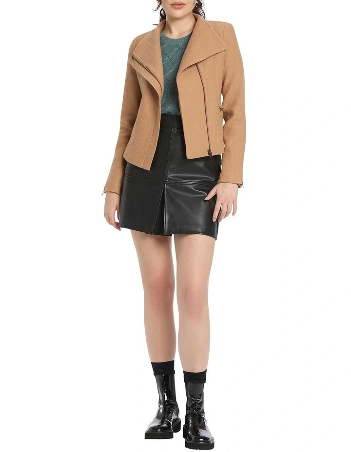 Lani Felted Wool Jacket in Brown