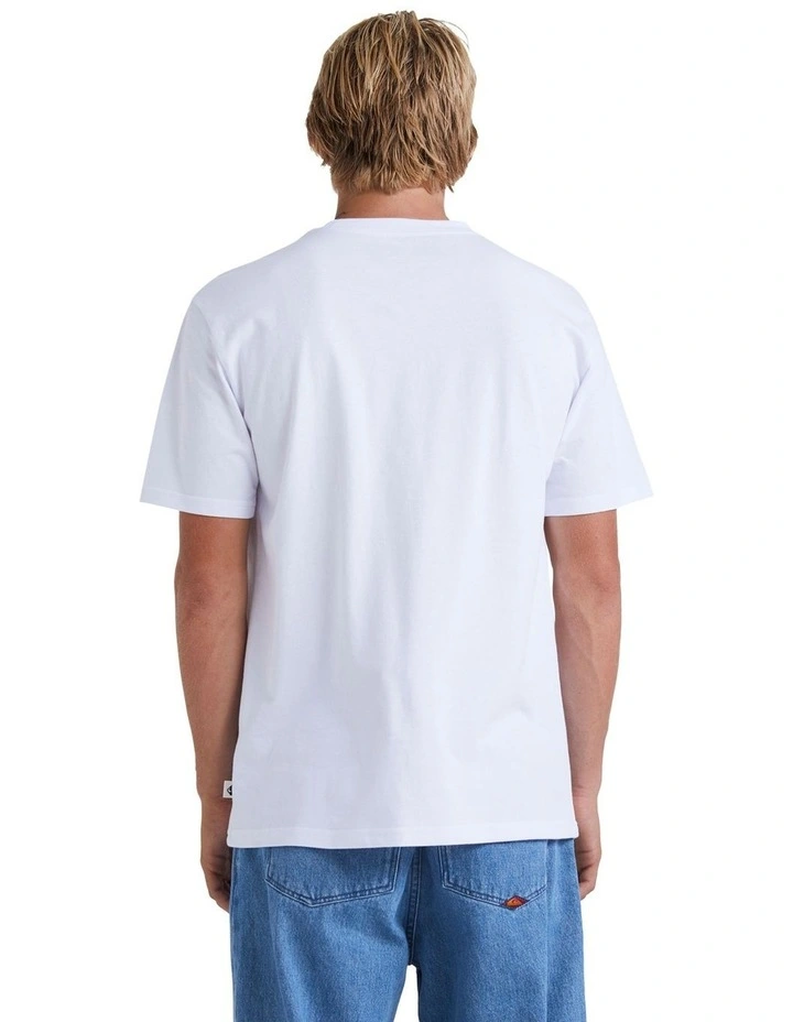 Throw Back Short Sleeve Tee in White