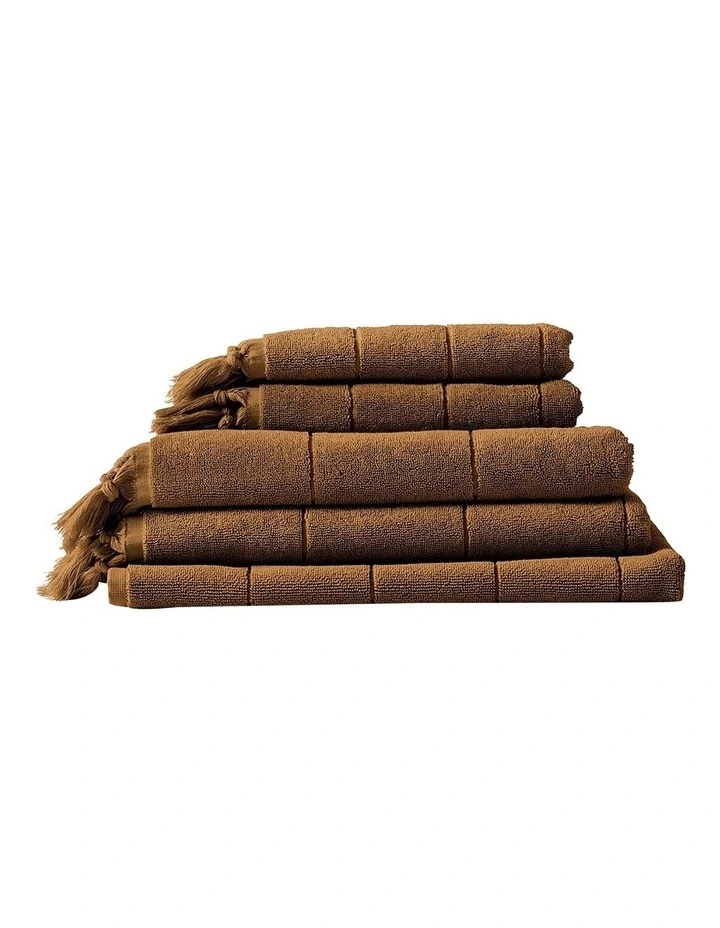 Paros Bath Towel Set in Caramel