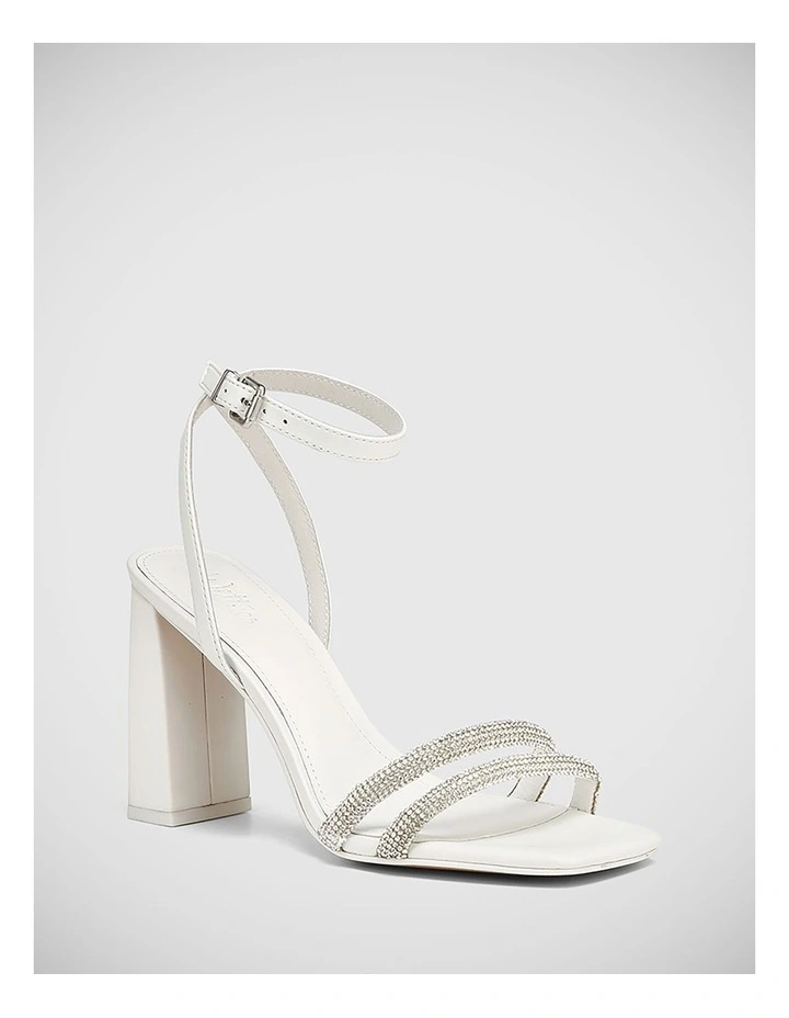 Rosalie Leather Sandal in White