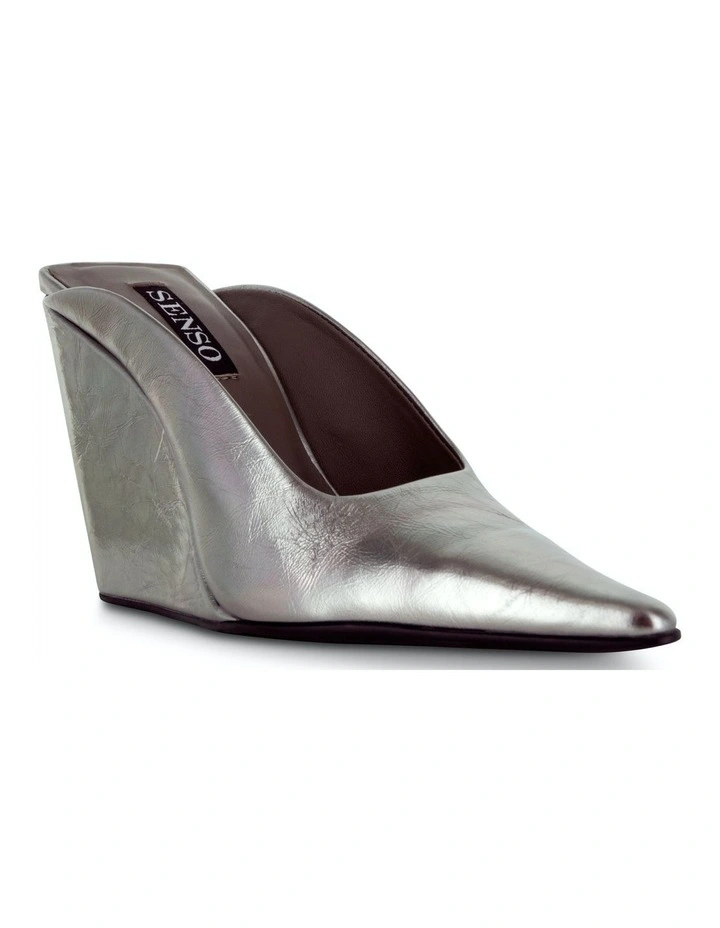Hazel II Mules in Chrome