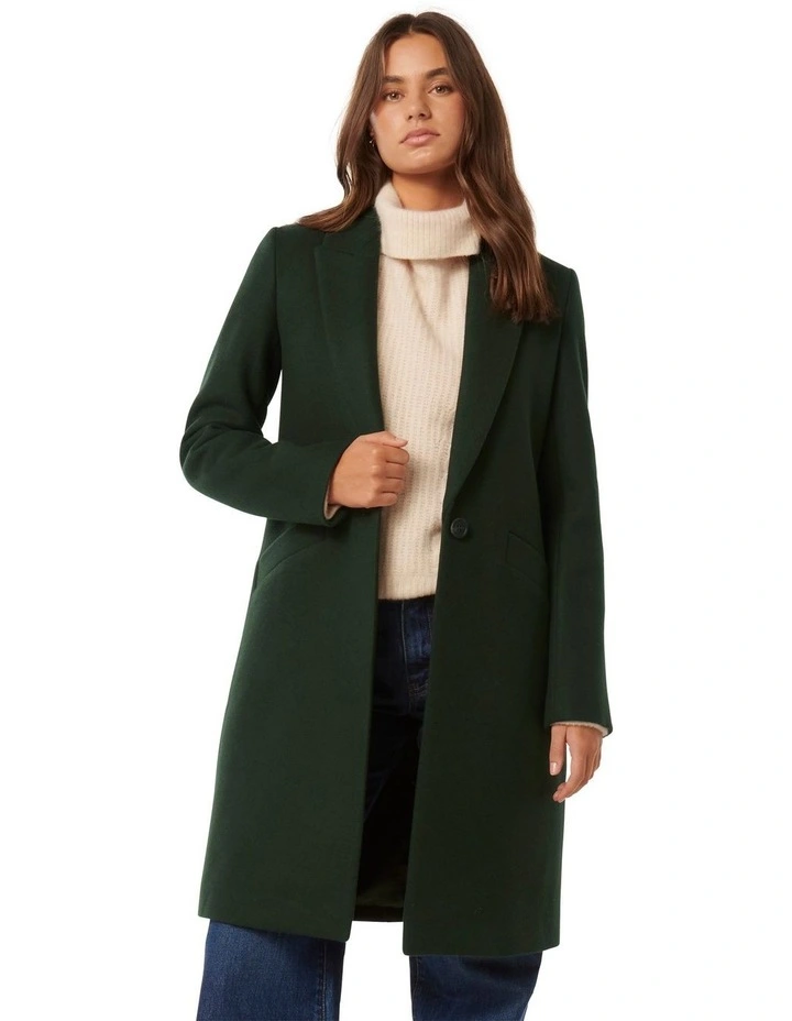 Bonnie Longline Coatigan in Green