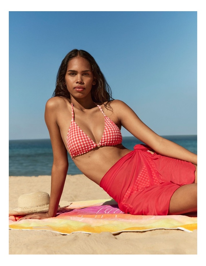 Sorrento Bikini Bottoms in Fuchsia Gingham