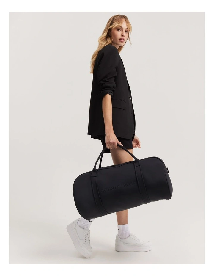 Neoprene Logo Tote in Black