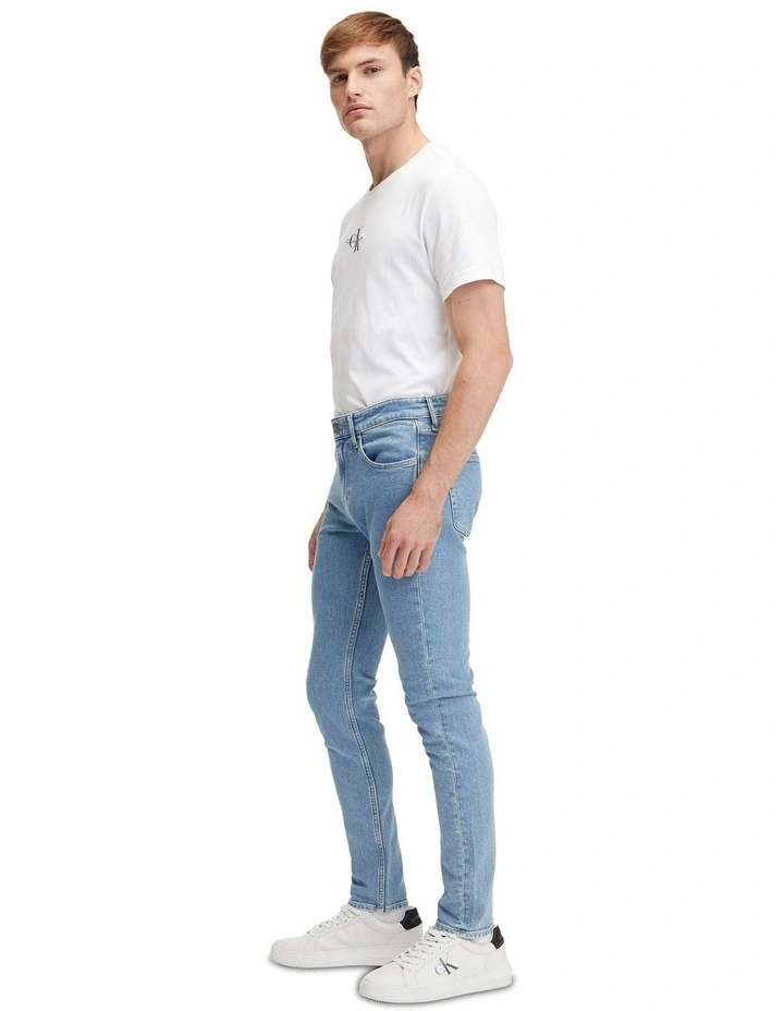 Slim Taper Denim in Light Blue