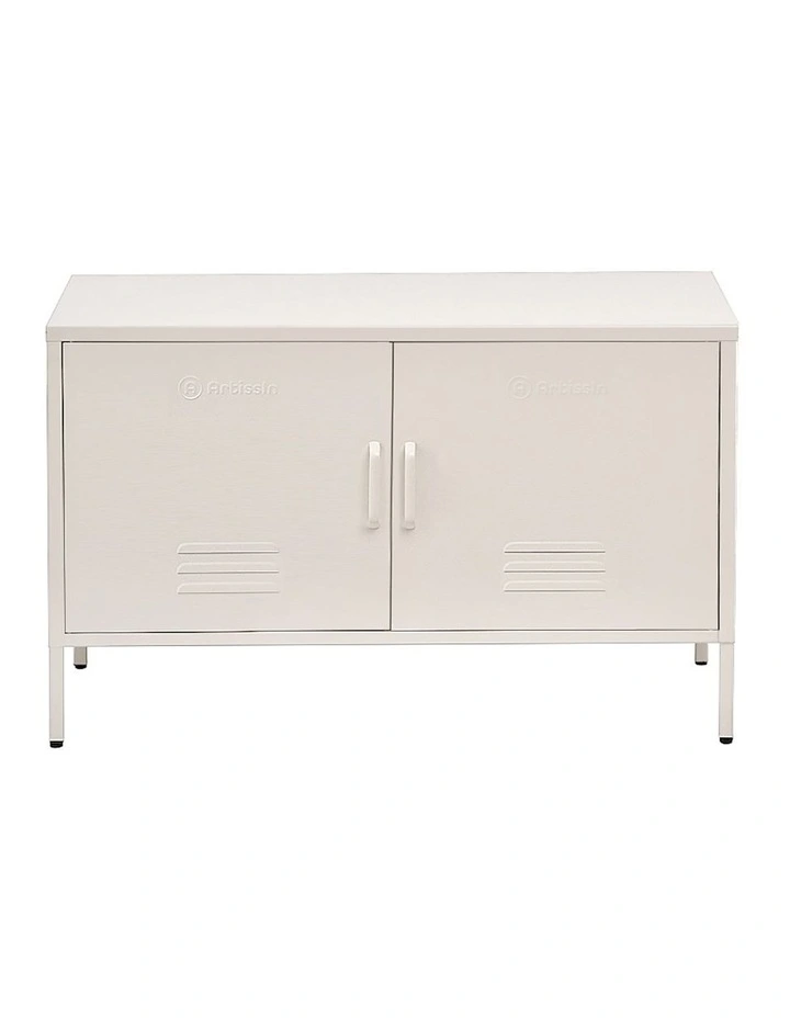 Metal Cabinet Base Buffet Sideboard in White