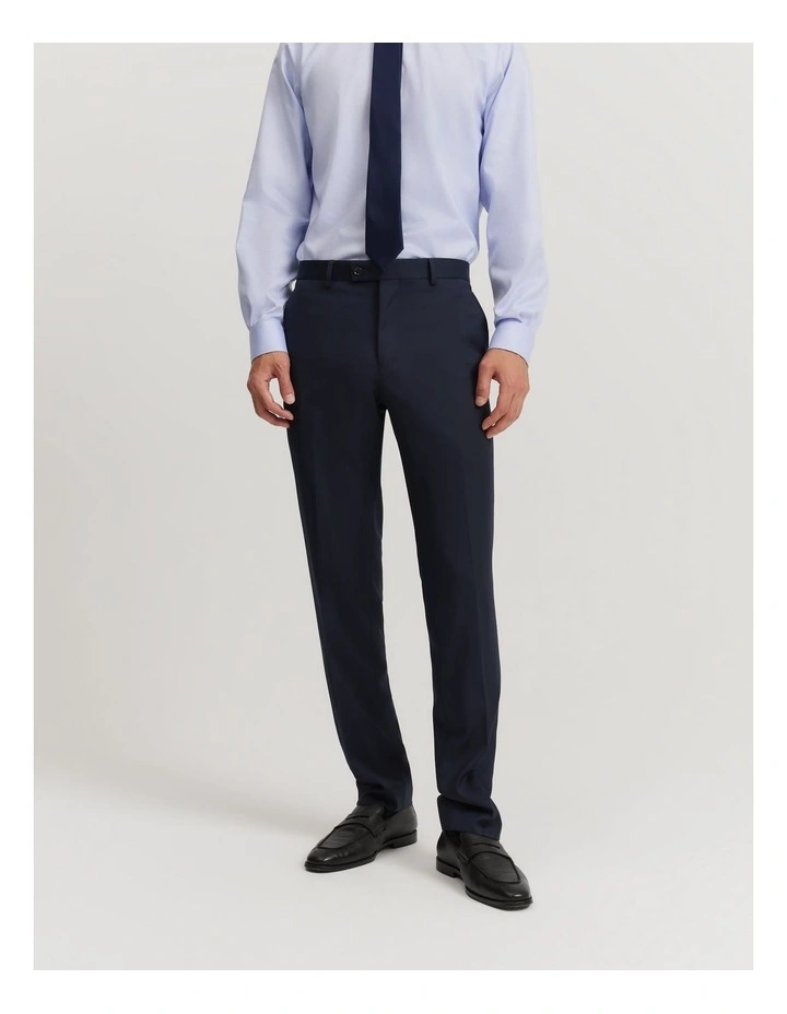 Regular Fit Australian Wool Travel Pant in Navy