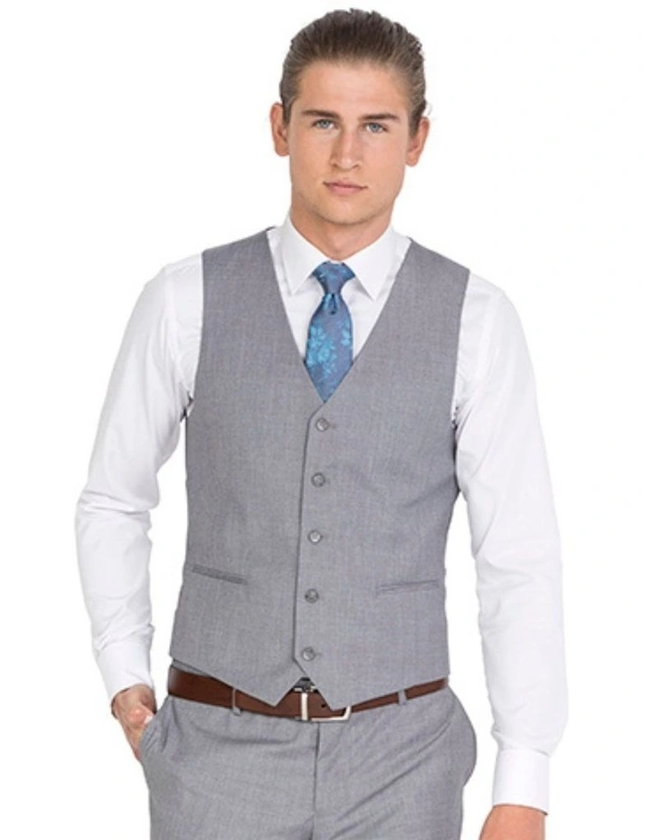 Tailored Lounge Vest in Grey