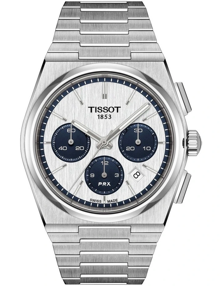 PRX Automatic Chronograph T1374271101101 Watch in White/Blue